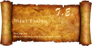 Thiel Etelka névjegykártya