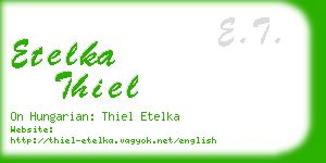 etelka thiel business card